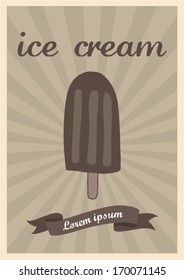 ice cream poster template vector/illustration /background/ greeting card