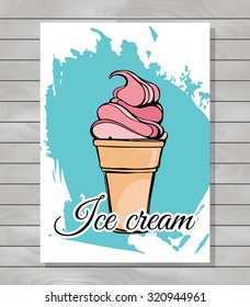 Ice cream poster. Vector illustration. Flyer/poster/ Banner 