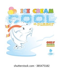Ice Cream Poster. White Bear.