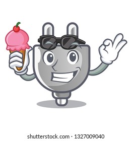 With ice cream power plug in the character shape