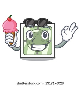 With ice cream power socket attached the mascot wall