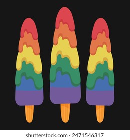 Ice Cream Pride LGBT Gay T-shirt Design