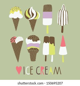 Ice Cream Print Design