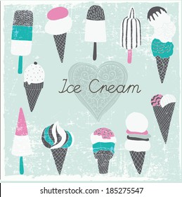 Ice Cream Print Design