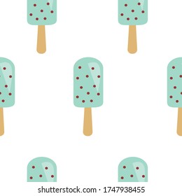 ice cream print on fabric. vector illustration. transparent background