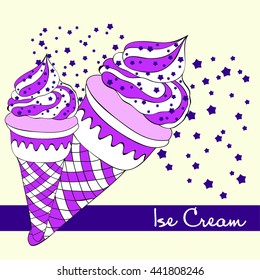 An ice cream purple