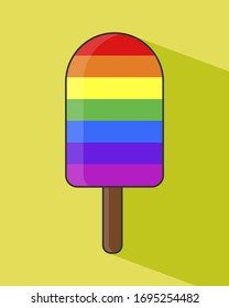 ice cream with rainbow colors