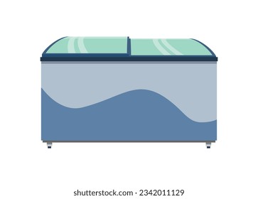 Ice cream refrigerator. Simple flat illustration.