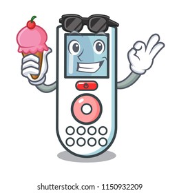 With ice cream remote control character cartoon