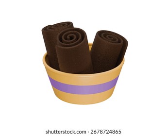 Eiscreme-Rolle Symbol 3D-Illustration rendern