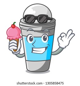 With ice cream roll on deodorant in cartoon bottle