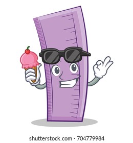 With ice cream ruler character cartoon design