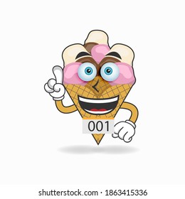 The Ice Cream running athlete mascot character. vector illustration