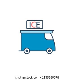 ice cream sales machine colored dusk style icon. Element of ice cream icon for mobile concept and web apps. Dusk style ice cream sales machine icon can be used for web and mobile on white background