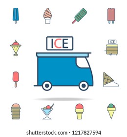 ice cream sales machine colored icon. Ice cream icons universal set for web and mobile