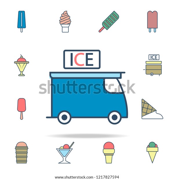 ice cream sales machine colored icon. Ice\
cream icons universal set for web and\
mobile