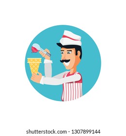ice cream salesman avatar character
