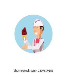ice cream salesman avatar character