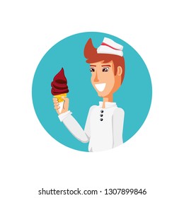 ice cream salesman avatar character