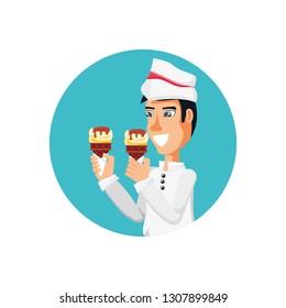 ice cream salesman avatar character