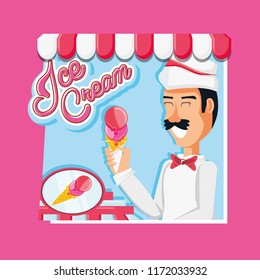 ice cream salesman character
