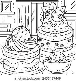 Ice Cream Sandwich Coloring Page for Kids