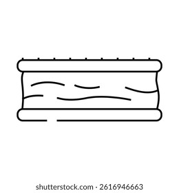 ice cream sandwich food snack line icon vector. ice cream sandwich food snack sign. isolated contour symbol black illustration