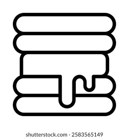 Ice Cream Sandwich icon illustration in line style. Perfect for website mobile app presentation. Suitable for any user interface and user experience