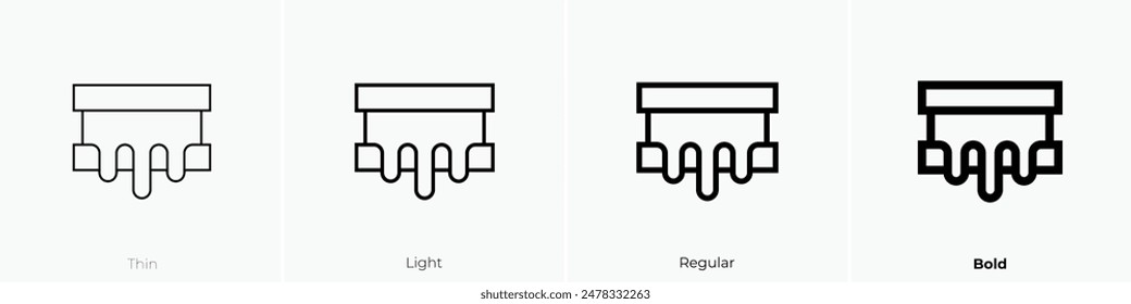 ice cream sandwich icon. Thin, Light Regular And Bold style design isolated on white background