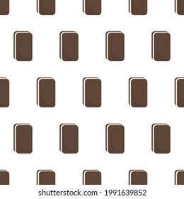 Ice Cream Sandwich Seamless Pattern On White Background. Apatizer Background Texture. It Be Perfect For Fabric, Wrapping, Packaging, Digital Paper And More