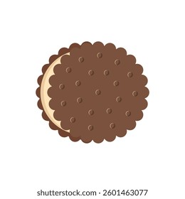 Ice cream sandwich vector design isolated on a white background