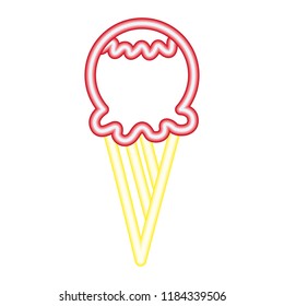 ice cream scoop delicious neon design