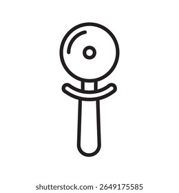 Ice cream scoop icon a kitchen utensil for serving frozen dessert a tool for creating round portions of ice cream or sorbet at home vector solid glyph icon