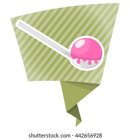 Ice cream scoop icon. Vector illustration in cartoon style