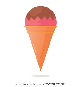 Ice cream scoop on waffle cone