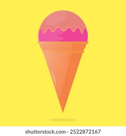 Ice cream scoop on waffle cone