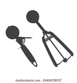 ice cream scoop silhouette vector design