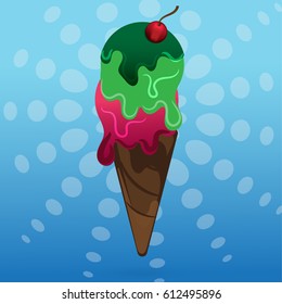 ice cream scoop vector