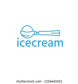 ice cream scoop vector design template