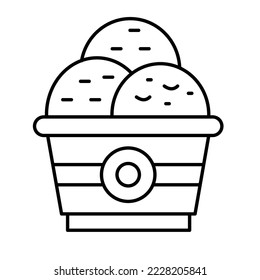 Ice Cream scoop Vector Icon

