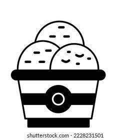 Ice Cream scoop Vector Icon Fully Editable

