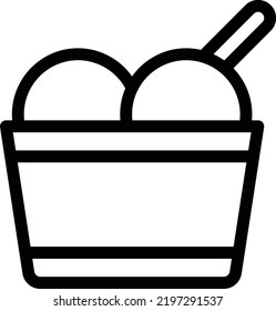 ice cream scoope Vector illustration on a transparent background.Premium quality symbols.Thin line vector icon for concept and graphic design.