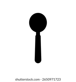 Sorvete scooper silhueta ícone vetor plano design.