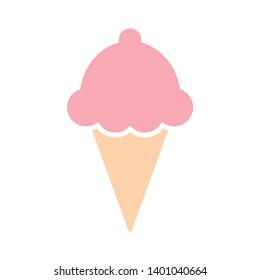 Ice cream scoops vector icon. filled flat sign for mobile concept and web design. Cone ice cream balls glyph icon. Ice Cream sign icon. Sweet symbol.