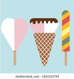 Ice Cream I Scream Vector Set for SUMMER! You can use it for your design such as product design, FOOD MENU, and etc!