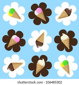 ice cream seamless background