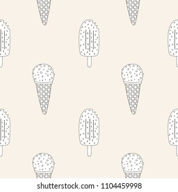 Ice Cream Seamless Background
