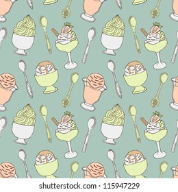 ice cream seamless background