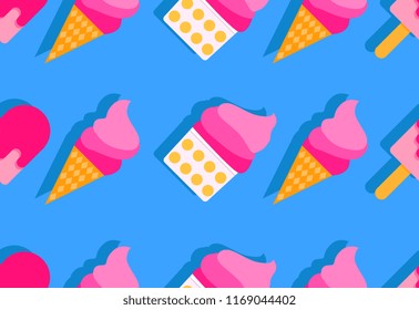 ice cream seamless background 