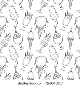 Ice Cream Seamless Background